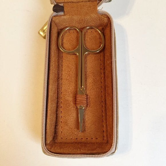 Travel Jewelry Organizer Clinique Nail Kit File Clippers Trifold Storage Holder - Picture 11 of 12